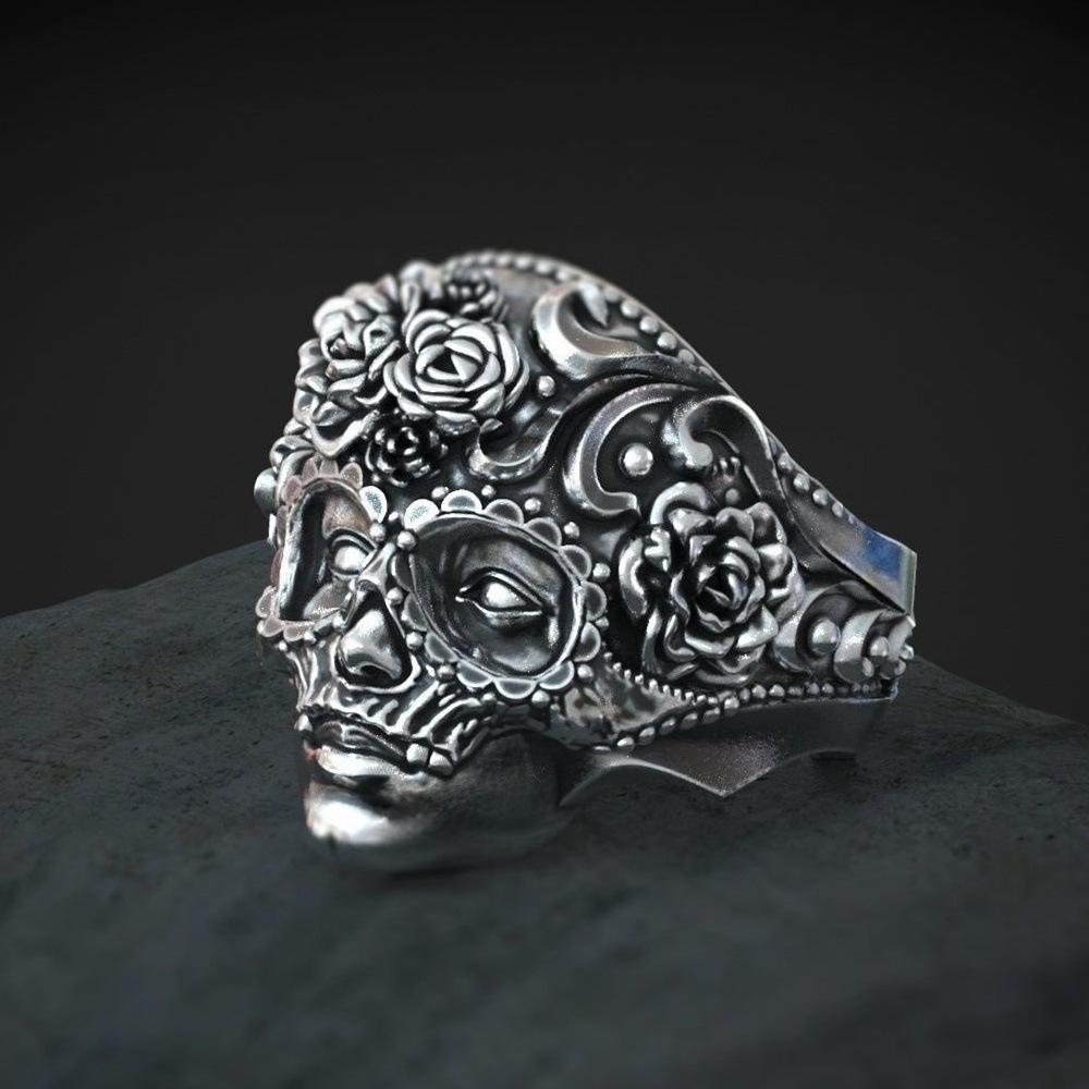 

Retro Domineering Men s Skull Men s Skull Ring 13 срібний