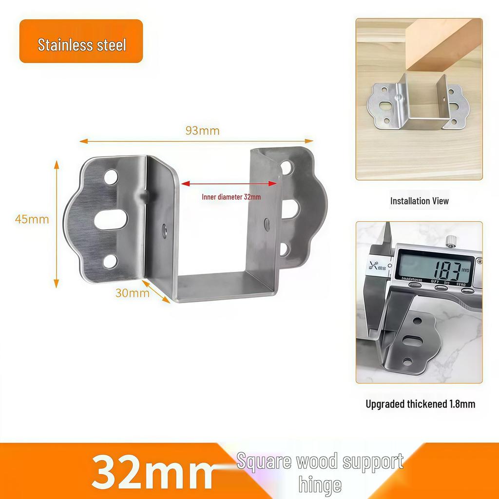 Konzola pantu zábradlí postele ve tvaru U z masivního dřeva s vkládací přezkou