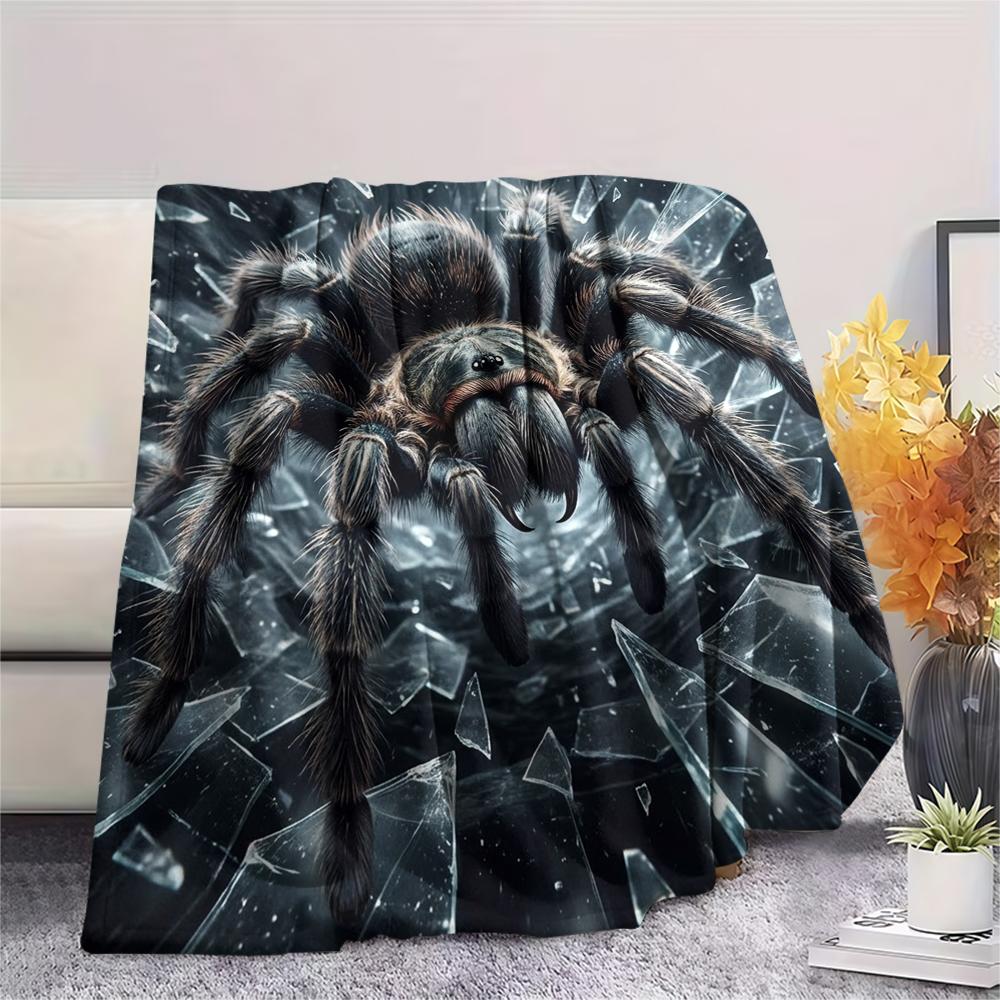 1PC Cute Pets Print Flannel Blanket, High quality All Seasons, Home Decor, Warmth and Comfort, Perfect for Christmas Gifts