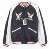 HOUSTON 51216 ALASKA HAWK Souvenir Jacket Sukajan Jacket M Black X whiteUsed