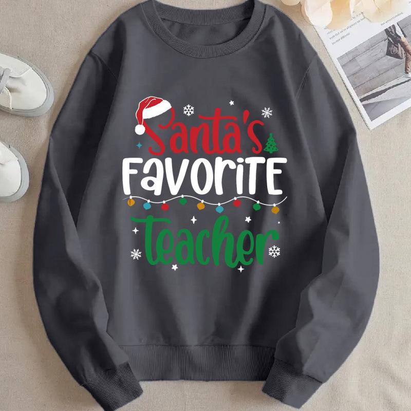 Women's Festive Santa Claus Fleece-Lined Christmas Hoodie
