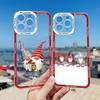 New Year Christmas Santa Claus Clear Phone Case for IPhone 15 Pro Max 14 13 12 11 Pro Max 15 14 7 8 Plus X XR XS Cute Back Cover