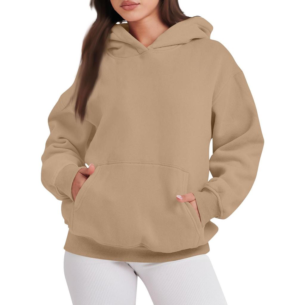 Damen Oversized Sweatshirts Pullover Hoodies Fleece Pullover Langarm Mit Taschen Winter Herbst Outfits
