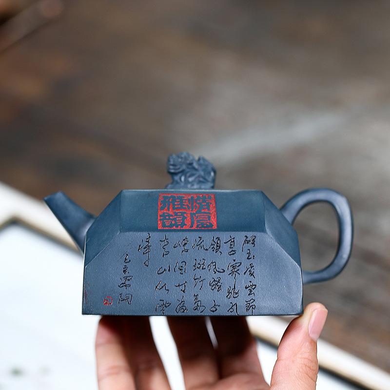 1pc Chinese Tea Ceremony Gifts 250ml Authentic Yixing Tea Pot Handmade Purple Clay Xishi Teapot Hole Filter Beauty Kettle