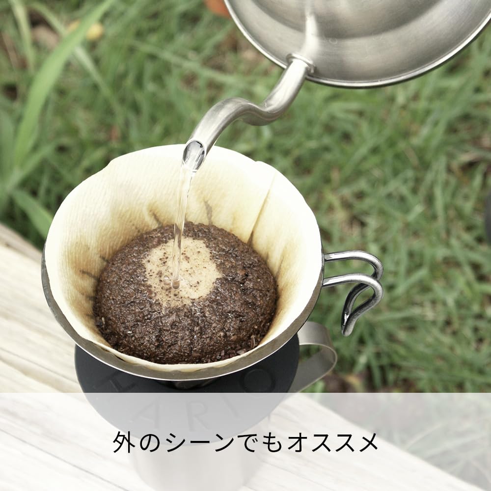 Hario V60 Metal Drip Kettle Vono Silver Practical Capacity 500ml Hairline Silver O-VKB-70-HSV