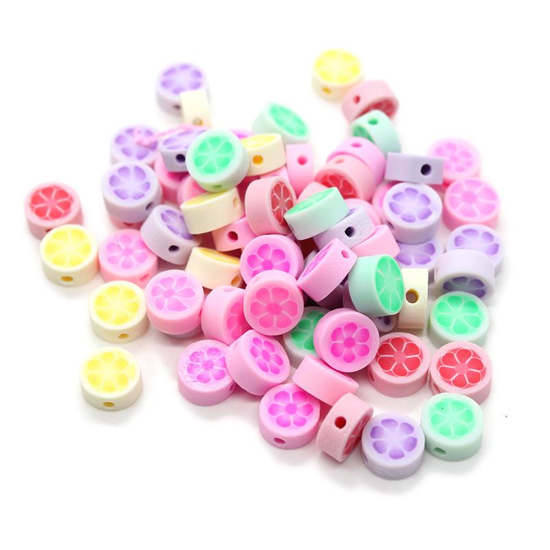 Soft Pottery Pieces Beaded Diy Mobile Phone Chain Accessories Loose Beads Smiley Face Letters Animal Fruit Mixed Soft Pottery