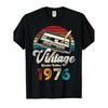 Vintage 1976 Birthday 50 Years Cassette Pencil T-Shirt, Men'S T-Shirt - 100% - Crew Neck - Regular Fit - Comfortable Fabric - Casual Short-Sleeved