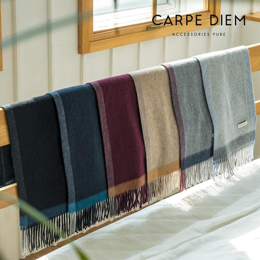

Carpe Diem Simple Line Wool Cashmere Muffler MF019 dark gray