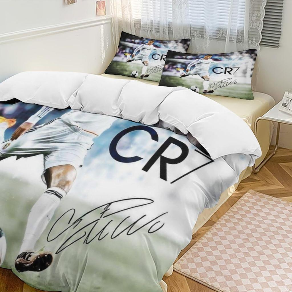 Football Star Three-Piece Quilt Cover 3D Digital Printing Bedding Set Bed Cover