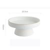 Round Ceramic Pasta Steak Plate Salad Bowl Soup Basins Cooking Plate Kitchen Solid Color Tableware High Foot Snack Desserts Tray