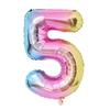 New 1Set Rainbow Unicorn Balloon 32 inch Number Foil Balloons 1st Kids Unicorn Theme Birthday Party Decorations Baby Shower Glob