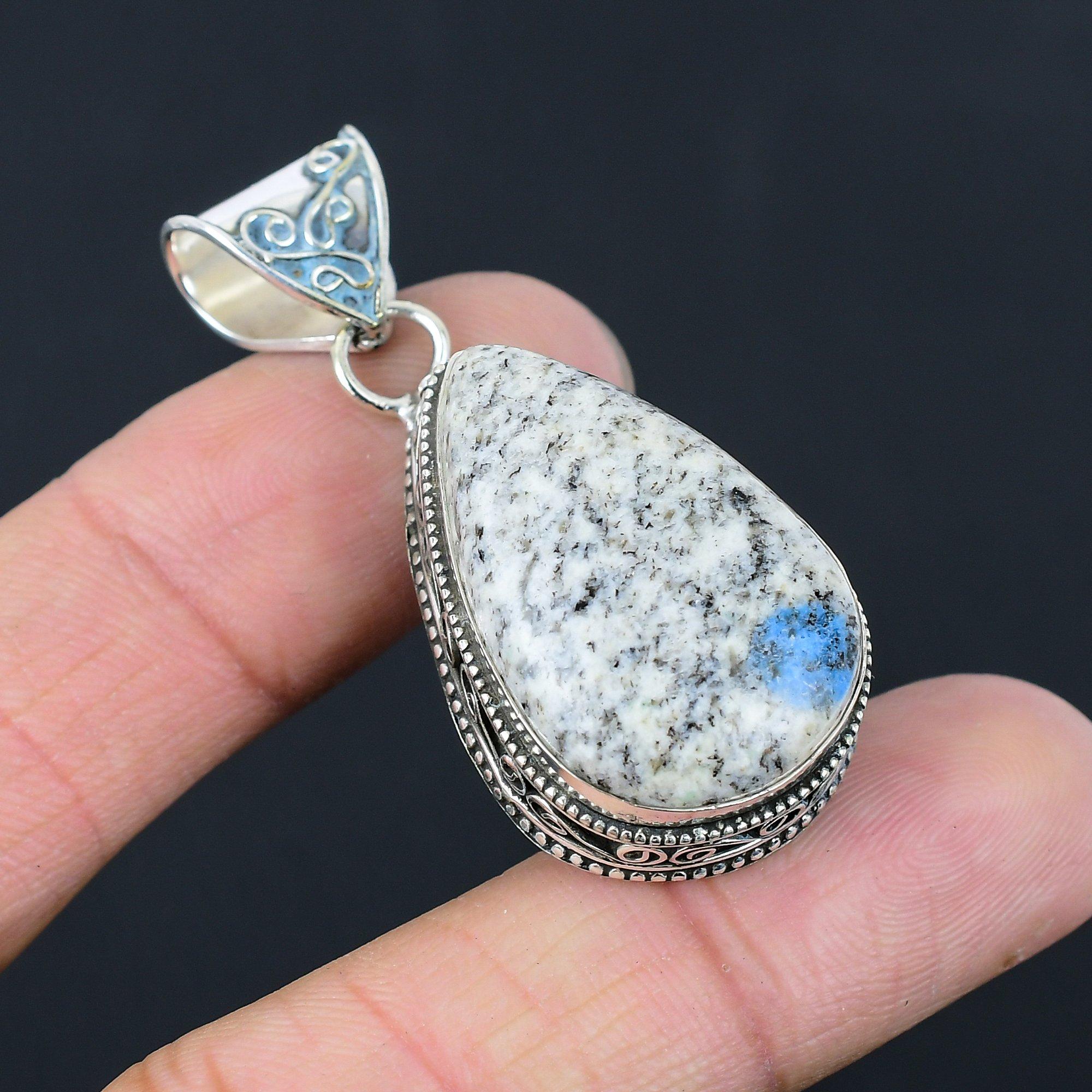 Womens day Sale Sterling Silver K2 Jasper Gemstone Elegant Birthday Boho Pendant