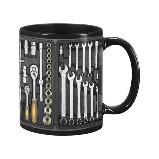 

Кружка-ящик для інструментів Смішна кружка механіка Керамічна нова кавова чашка Подарунок для чоловіків Чоловіка Механіків Автолюбителів