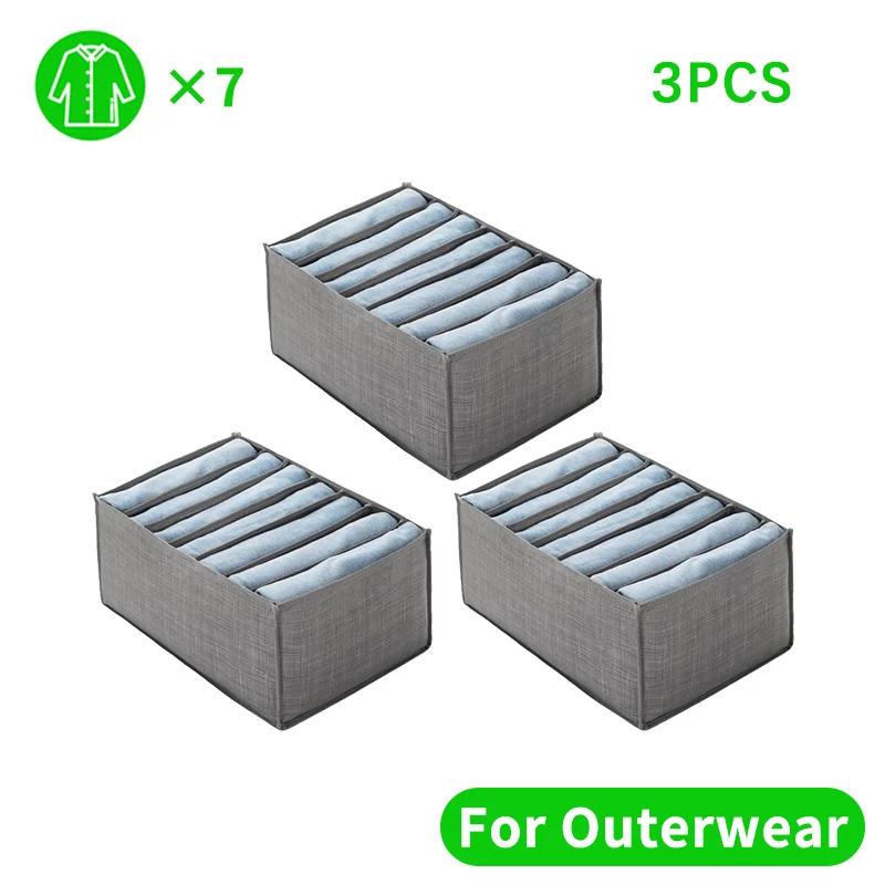 Closets Clothes Organizer Pants Jeans Storage Box Cabinet Organizer Drawers Underwear Socks T-Shirt Wardrobe Storage Organizers