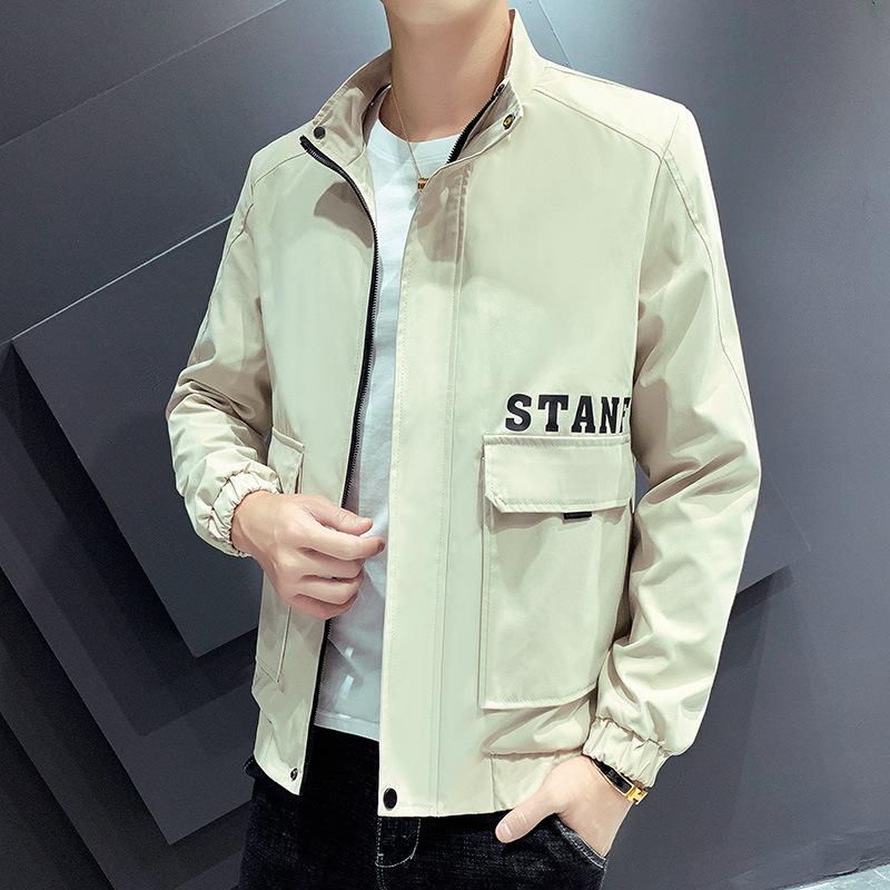 

Куртка Осенняя куртка Tooling Мужская в стиле Гонконга Студенческая тенденция Повседневная верхняя часть Мужская M хаки