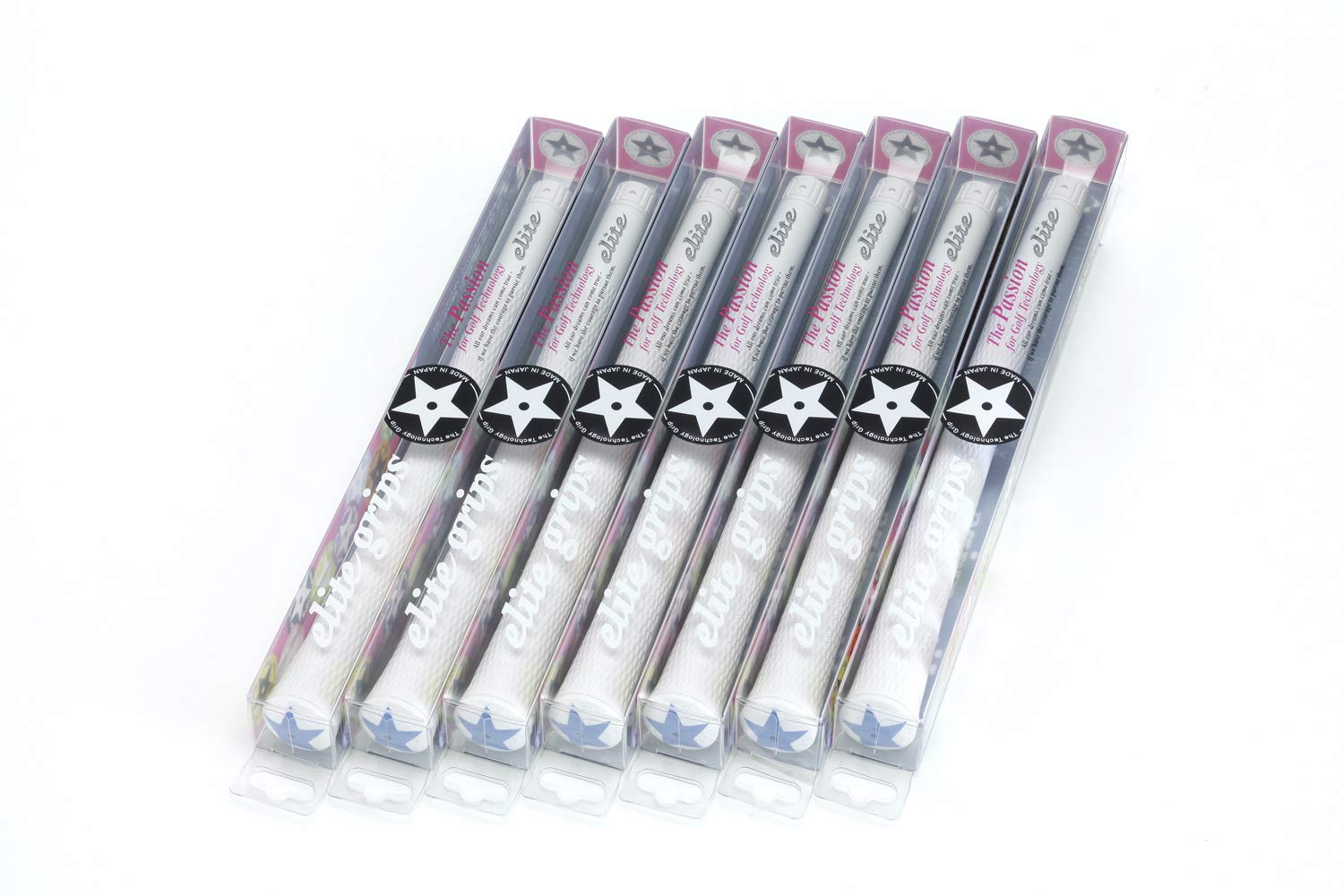 

elitegrips Golf Grips S48 STAR Silver No Backline 7-piece set, White,