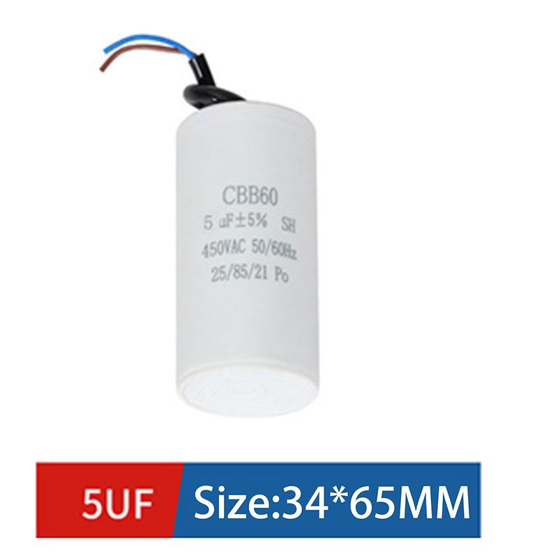 Cbb60 Motoranlaufkondensator Ac450V 3/4/5/6/8/9/10/12/14/15/16/18/20/25/30/40/45/50/60/70/80Uf Für Waschmaschine