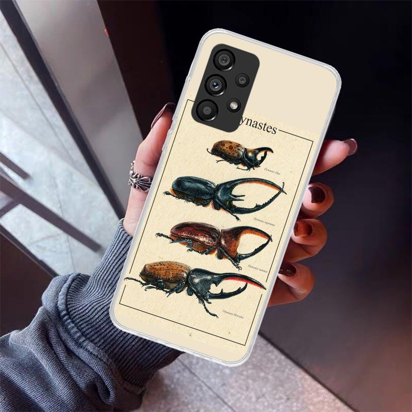 Bugs Bees Scientific Decomposition Phone Case For Samsung Galaxy A12 A52S A42 A32 A22 A51 A50 Note 20 Ultra 10 S10 Plus A71 A70