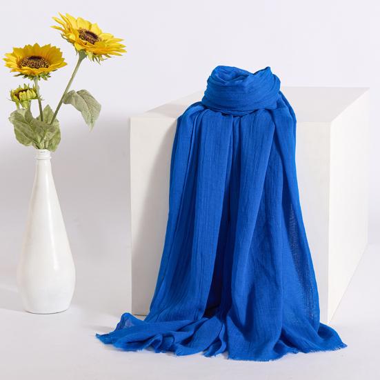 Women Scarf Shawl Solid Color Soft Fabric Scarf Thin Breathable Shawl Versatile Winter Outdoor Accessory