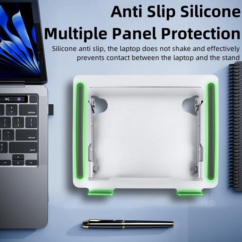 D079 Aluminum Alloy Desktop Laptop Bracket Foldable Hollow Out Notebook Cooling Stand