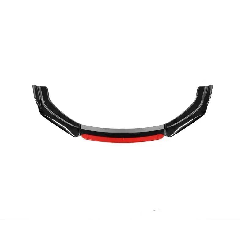 Universal Car Front Bumper Red Lip Splitter Diffuser Lip Body Kit Spoiler Bumpers Protector Work for Most Car Amagi