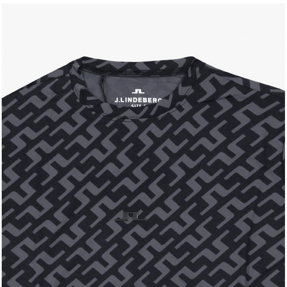 J.lindeberg Men S Long Sleeve Tor PrinT Slim FiT Golf T ShirT gmjT11138 W088