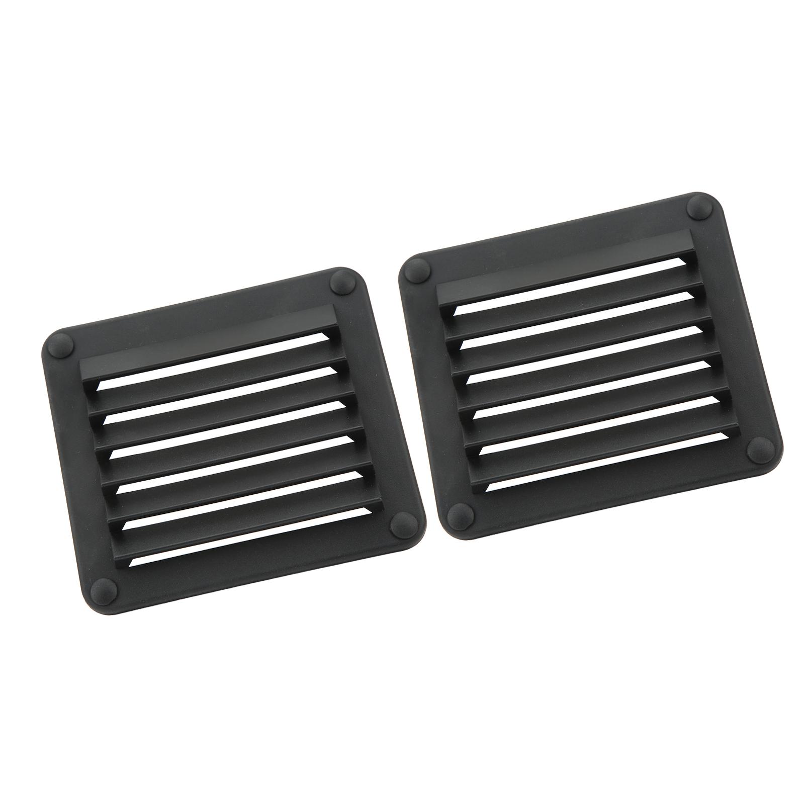 

2pcs Air Vent Ventilation Opening Side Exhaust Port Rectangular Ventilation Opening Black Black