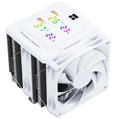 Thermalright Peerless Assassin 120 Digital White CPU 2x 120mm PWM Fans with 1850RPM Support Intel Computer CPU Digital Screen Top Cover Cooler, Speed,