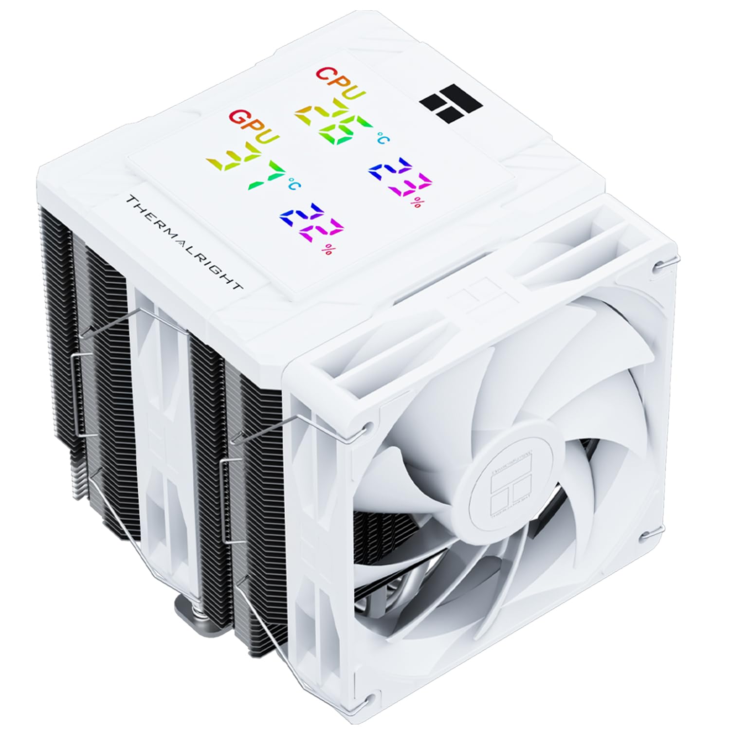 

Thermalright Peerless Assassin 120 Digital White CPU 2x 120mm PWM Fans with 1850RPM Support Intel Computer CPU Digital Screen Top Cover Cooler, Speed, білий