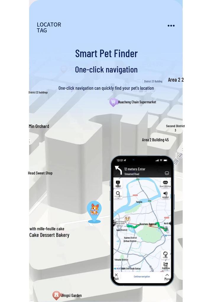 Intelligenter GPS-Haustier-Tracker-Halsband – Wasserdicht & Anti-Verlust für Katzen & Hunde