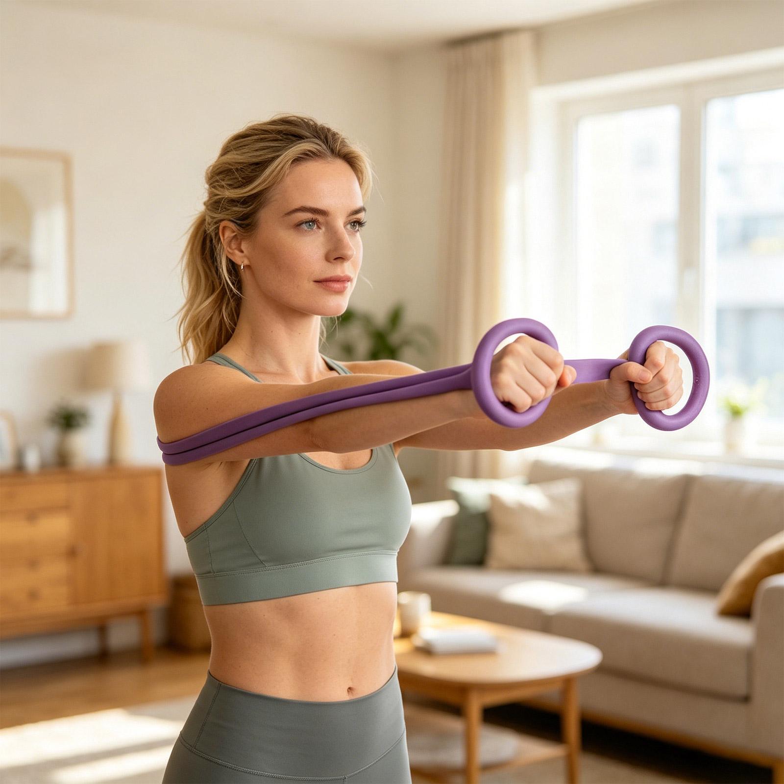 

Elastic Fitness Rope Is Suitable For Arm, Back, Shoulder, And Full Body Exercises One Size фіолетовий
