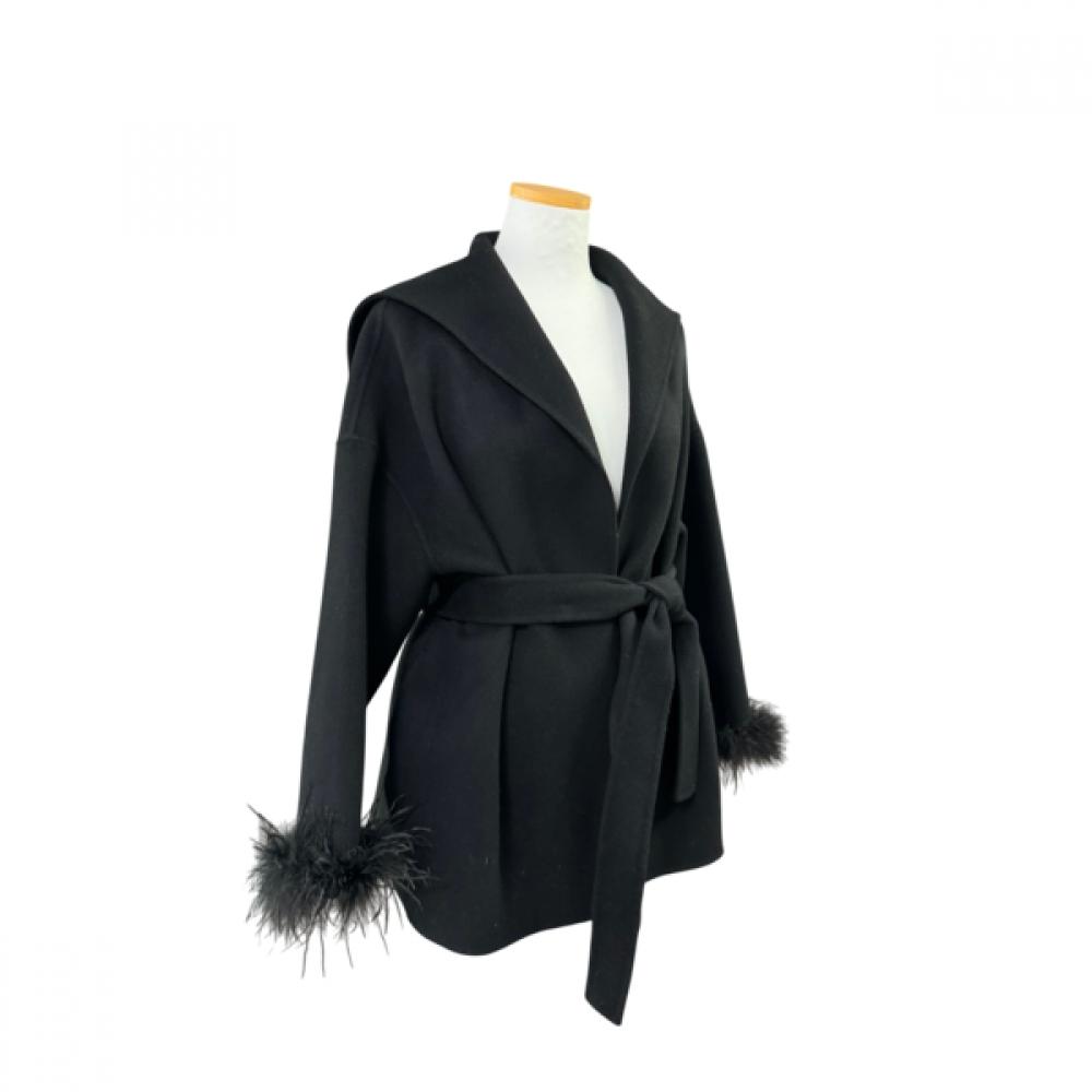 La Vita Junko Ostrich Fur Half Coat Lqwco031