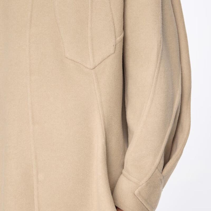 JNBY 2024 Winter Wool Blend Shirt Collar Coat