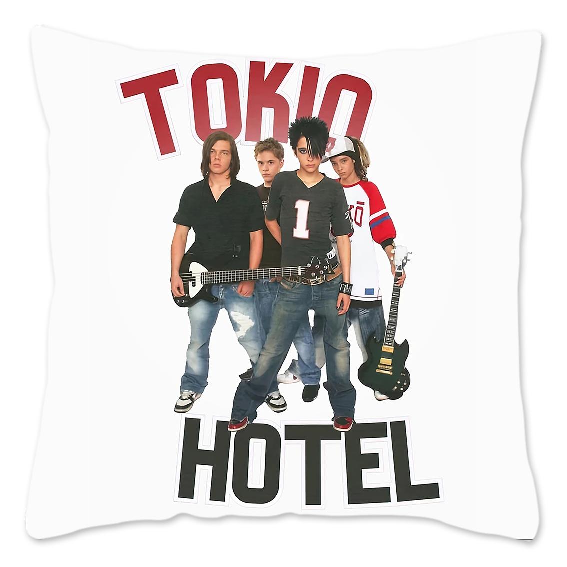 

Наволочка Tokio Hotel Band Домашнее украшение Наволочка для диванной подушки 100% полиэстер Винтажная наволочка для дивана Гостиной Hogar 16x16in 40x40cm