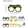 @@6/12Pcs  New Year Party Decoration Paper Glasses Happy New Year Eve Family Gathering Atmosphere Photo Decoration Props