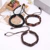 Handcraft Twining Designs Black Brown Sturdy PU Leather Bracelet for Men and Women Special Day Gifts Casual Wear