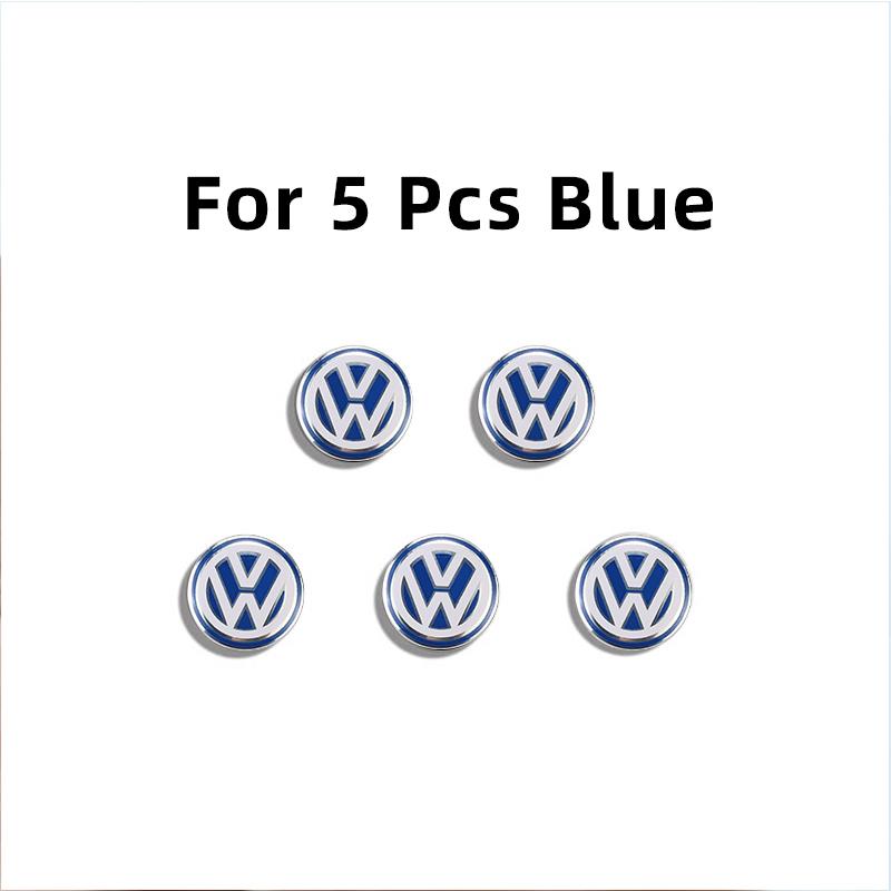 

2026 Hot For Volkswagen VW 5Pcs Car Remote Key Emblem Sticker Aluminum Keys Decoration Decal For VW GTI Atlas Jetta Touareg Vari