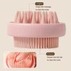 Scrubbing Function Cat Bath Brush Wet and Dry Use Soft Bristles Dog Cleaning Brush Hanging Can Hold Shower Gel