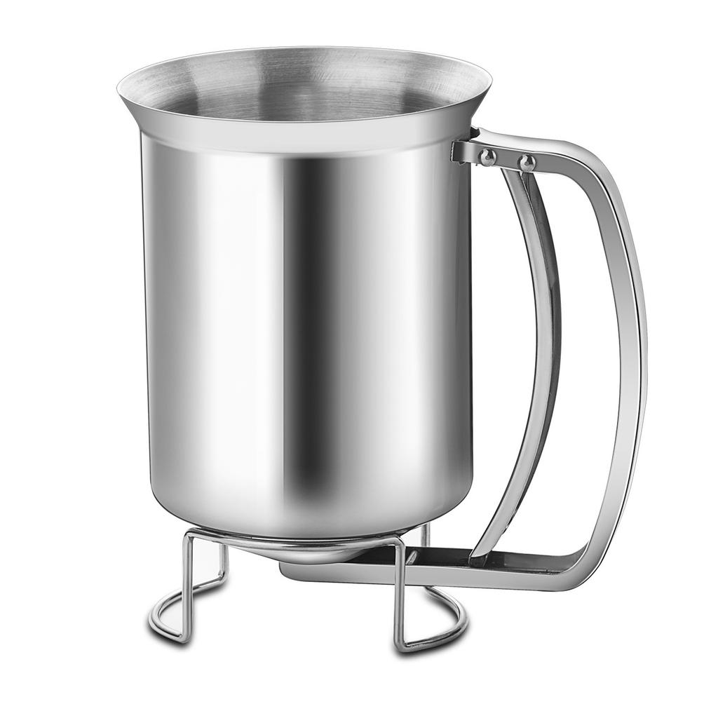 Professional Pancake Batter Dispenser Stainless Steel Texture 680ML Batter Funnel Suitable for Baking Cupcakes Waffles
