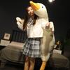 Big white goose throw pillow plush toy big goose doll cloth doll bed pinch legs sleeping doll birthday gift girl