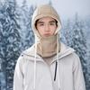 Fashion Winter Warm Hat Thickened Windproof Ear Protection Hat Keep Warm Neck Warmer Integrated Scarf Hat Set Outdoor