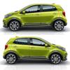 2PCS Fashion Racing Stripes Car Sticker for Kia Picanto Morning Creative Side Skirts Vinyl Decals Decorative Door Decal