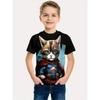 Nuovi Vestiti Cartoni Animati Gatto Estivi 2025 per Bambini, Maglietta Stampata Gatto 3D, Vestiti a Maniche Corte per Bambini, Moda Bambini T-s