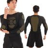 Skiing Anti-Collision Protective Sports Gear Set with Shoulder Pads and Waist Support for Rugby, Basketball, and Football