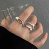 Double pearl love irregular ring women's ins niche design sense high-end ring fashion personality index finger ring