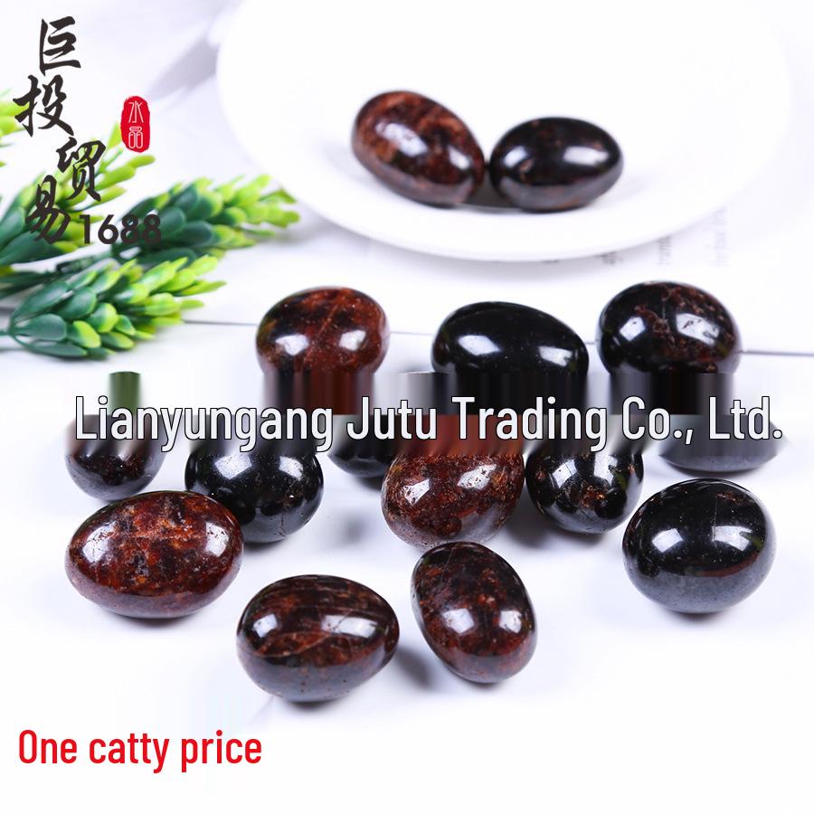 

Natural Orange Garnet Tumbled Stones: Polished Aromatherapy, Fish Tank, and Potted Plant Enhancements.