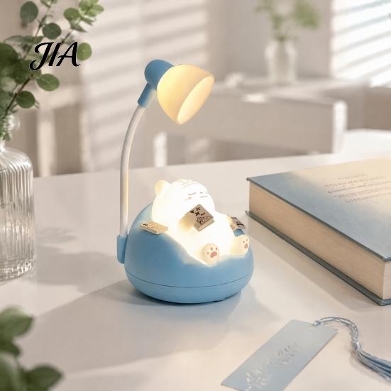 Soft Warm Glow Bedside Light Sleeping Cat Night for Kids, Rechargeable LED Nursery Lamp, Cute Kids Adjustable Brightness Touch Bedroom Baby Room Small