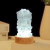 Crystal Wishing Lamp Natural Amethyst Tooth Flower Dim Light USB Interface with Switch Crystal Home Decorations Men Gift