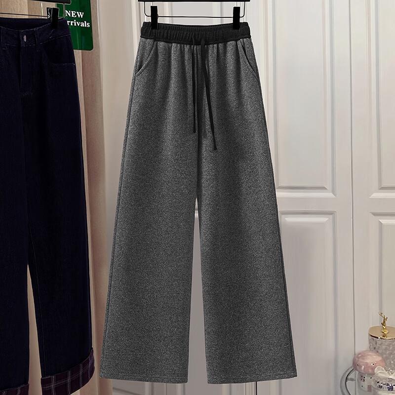 Women's Color-Blocked Fleece-Lined Wide-Leg Pants