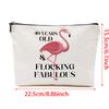 40th 50th Birthday Gift for Her Flamingo Gifts Funny Makeup Bag 50 Year Old Gifts for Women Grandma Mom Birthday Toiletry Bag